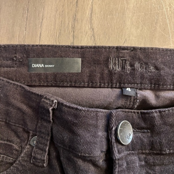 Kut from the Kloth Diana Skinny Corduroy Pants Size 4 Gray. - Picture 6 of 9